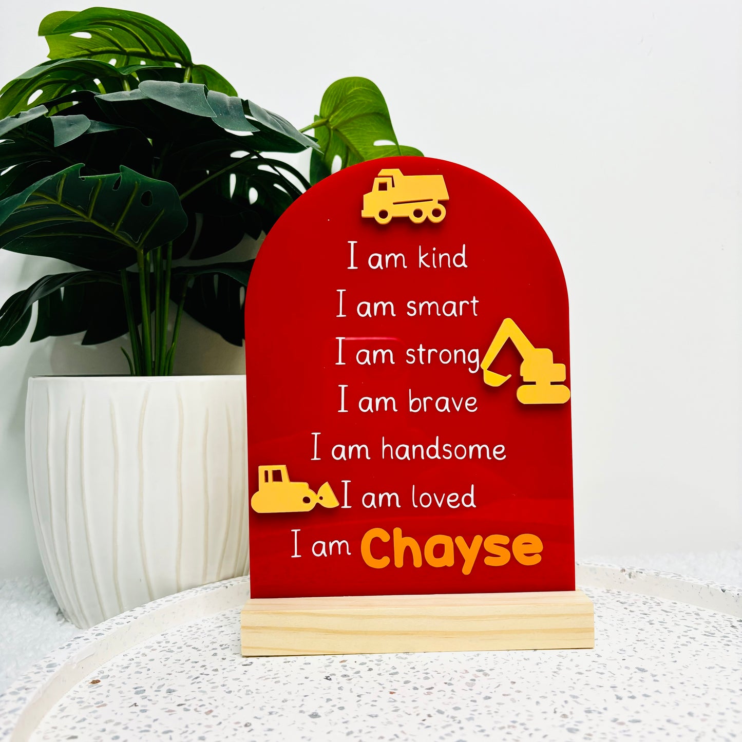 Construction Affirmations Plaque
