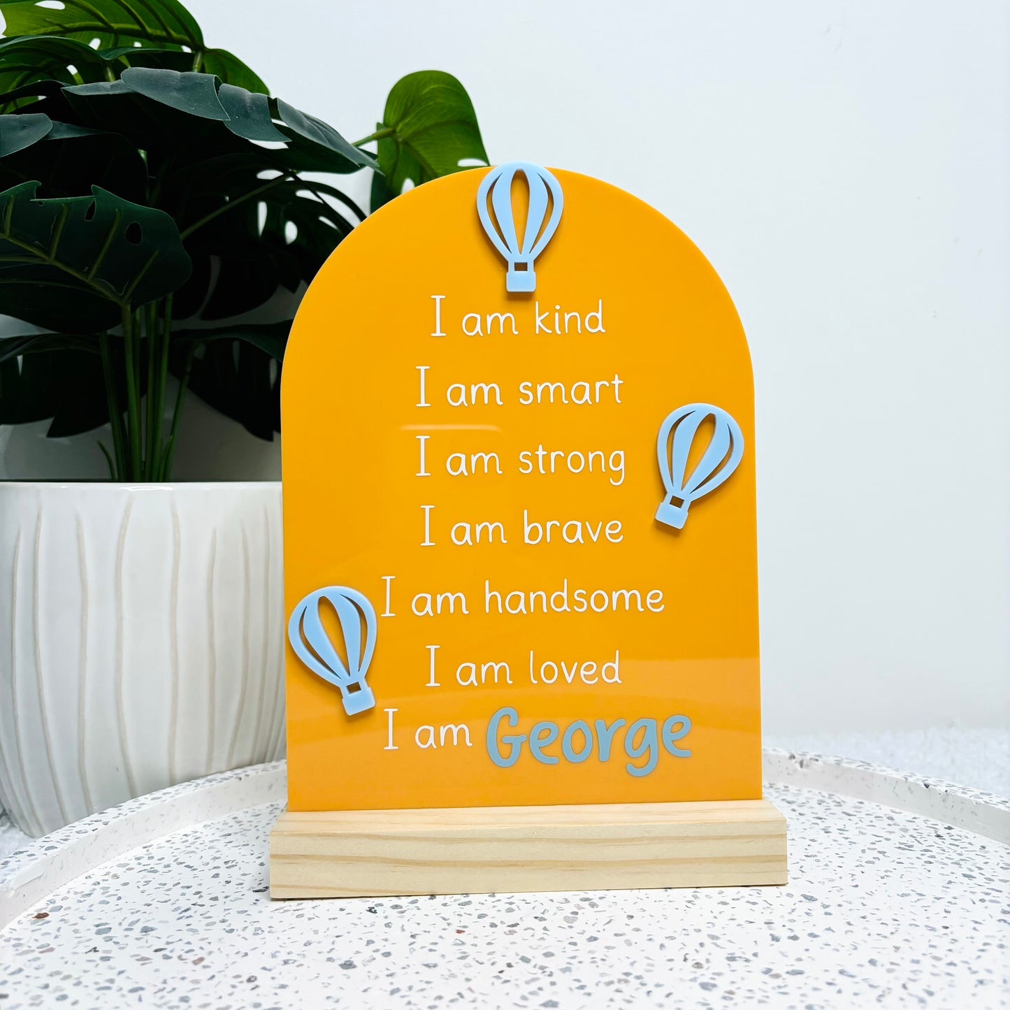 Hot Air Balloon Affirmations Plaque