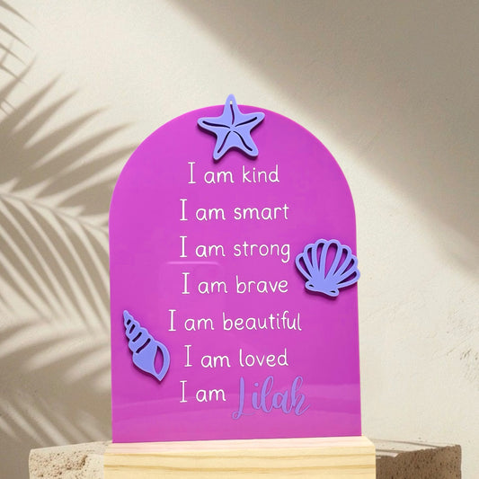 Seashell Affirmations Plaque