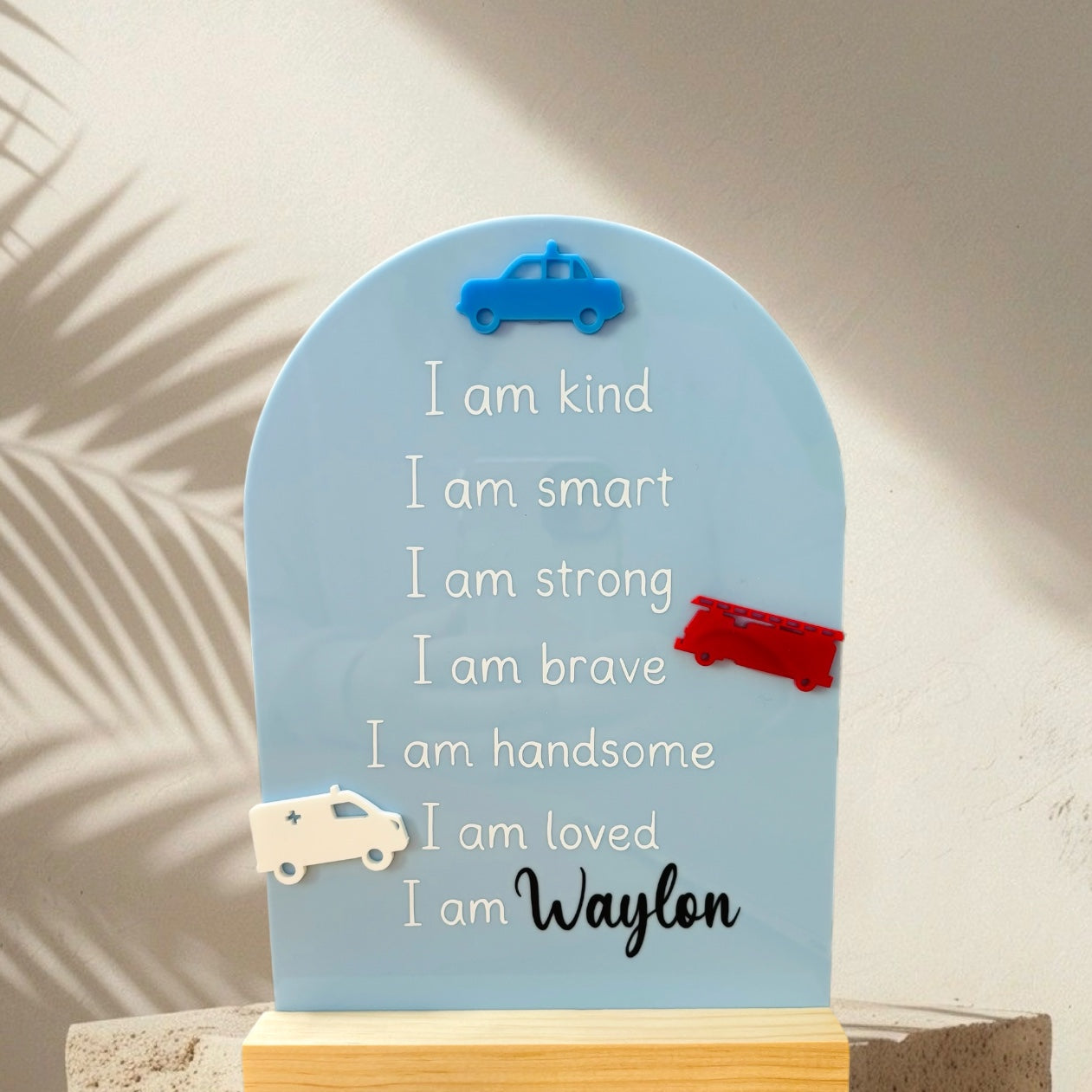Emergency Vehicles Affirmations Plaque