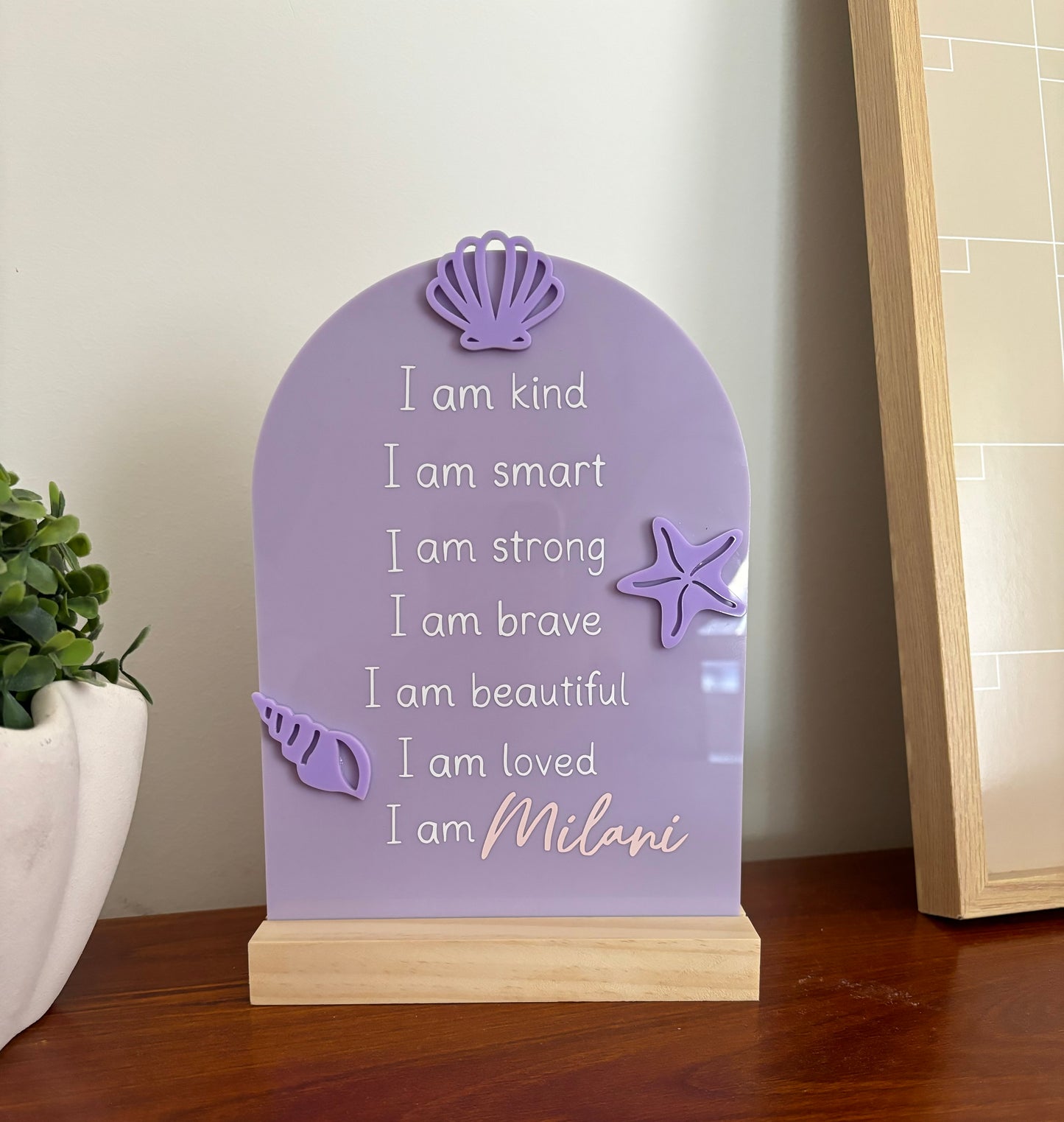 Seashell Affirmations Plaque