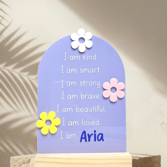 Flower Affirmations Plaque