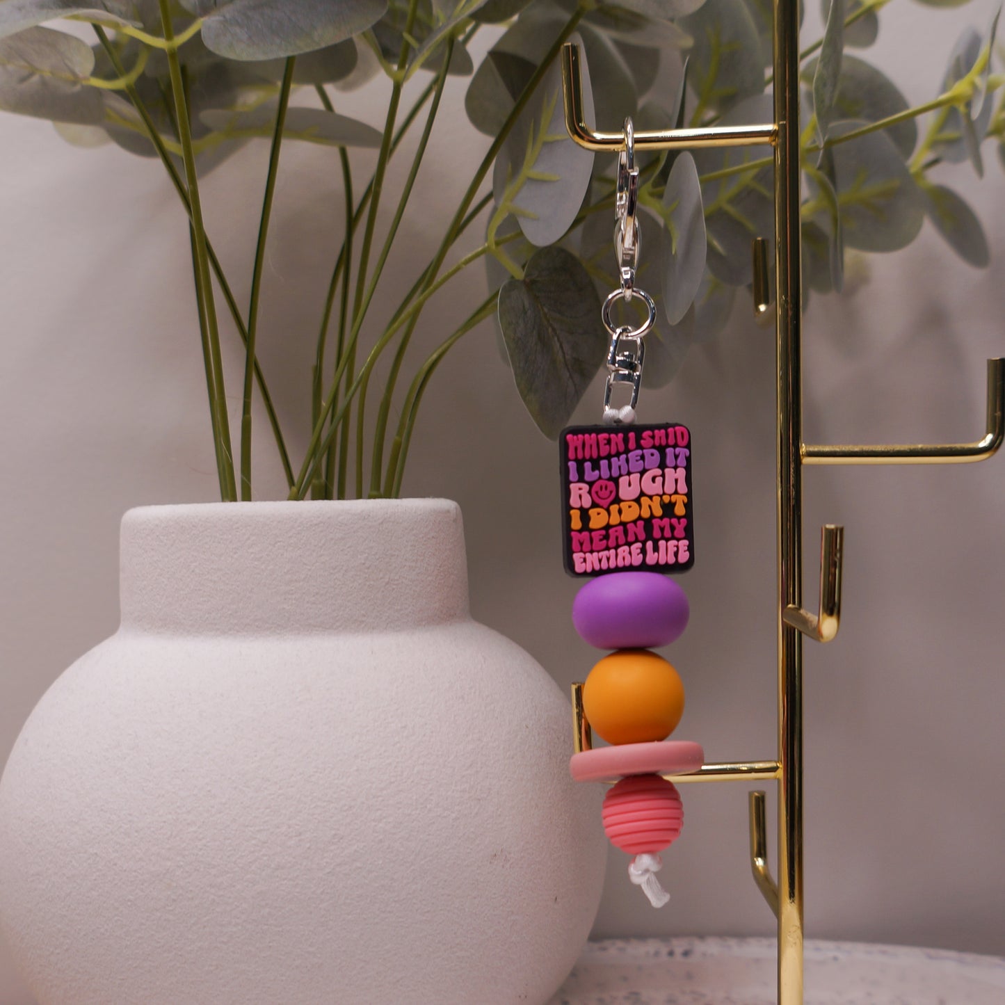 Beaded Keyring - Funny/Quotes