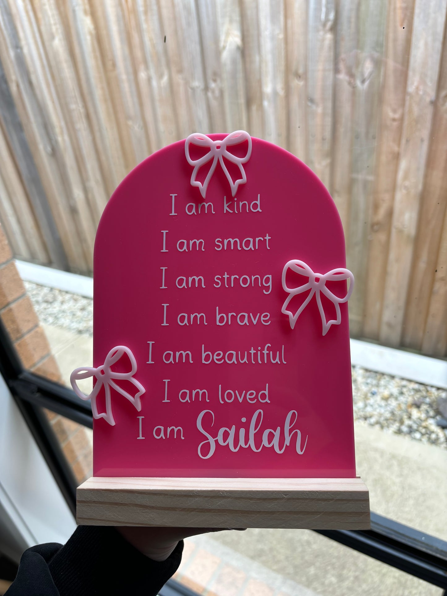 Bow Affirmations Plaque