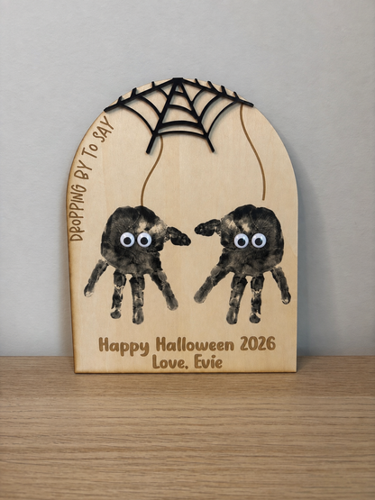 Baby Handprint Halloween Keepsake Plaque