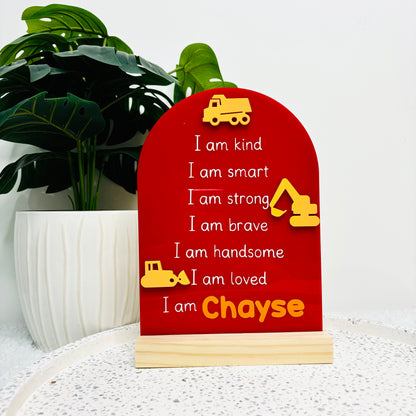 Construction Affirmations Plaque