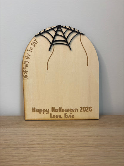 Baby Handprint Halloween Keepsake Plaque