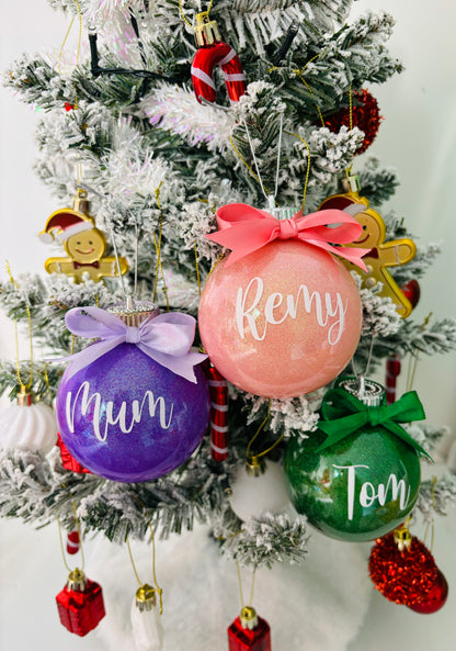 Personalised Glitter Baubles