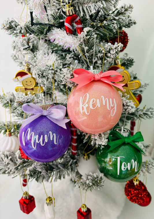 Personalised Glitter Baubles