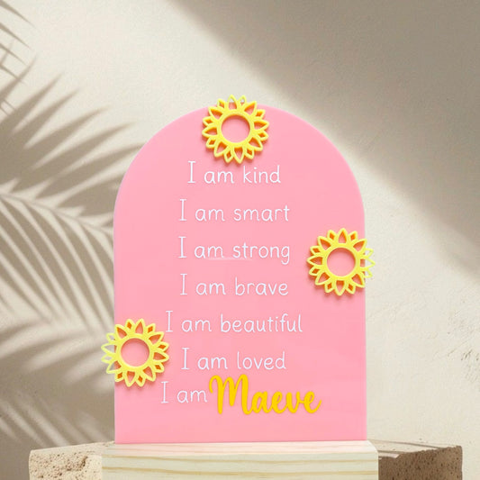Sunflower Affirmations Plaque