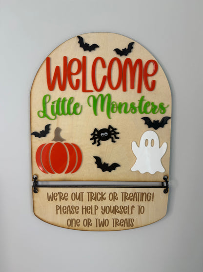 Trick or Treat Reversible Door Sign