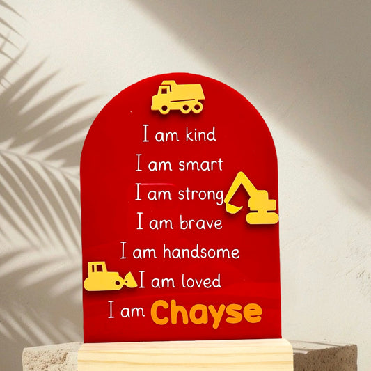 Construction Affirmations Plaque