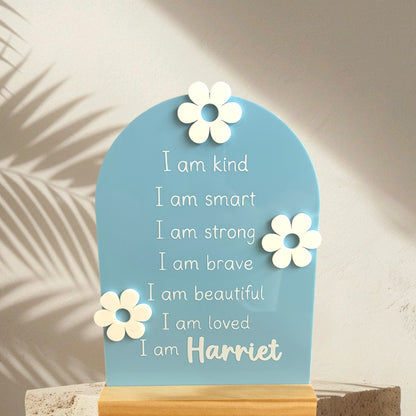 Flower Affirmations Plaque