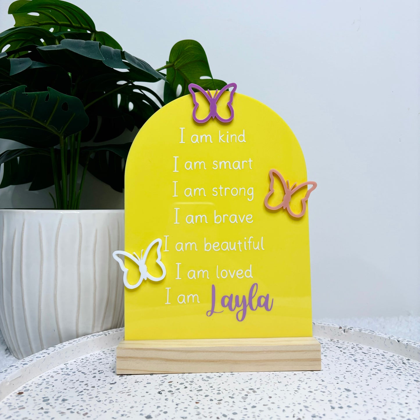 Butterfly Affirmations Plaque