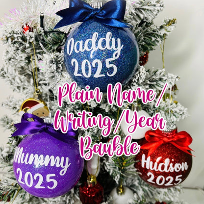 Personalised Glitter Baubles