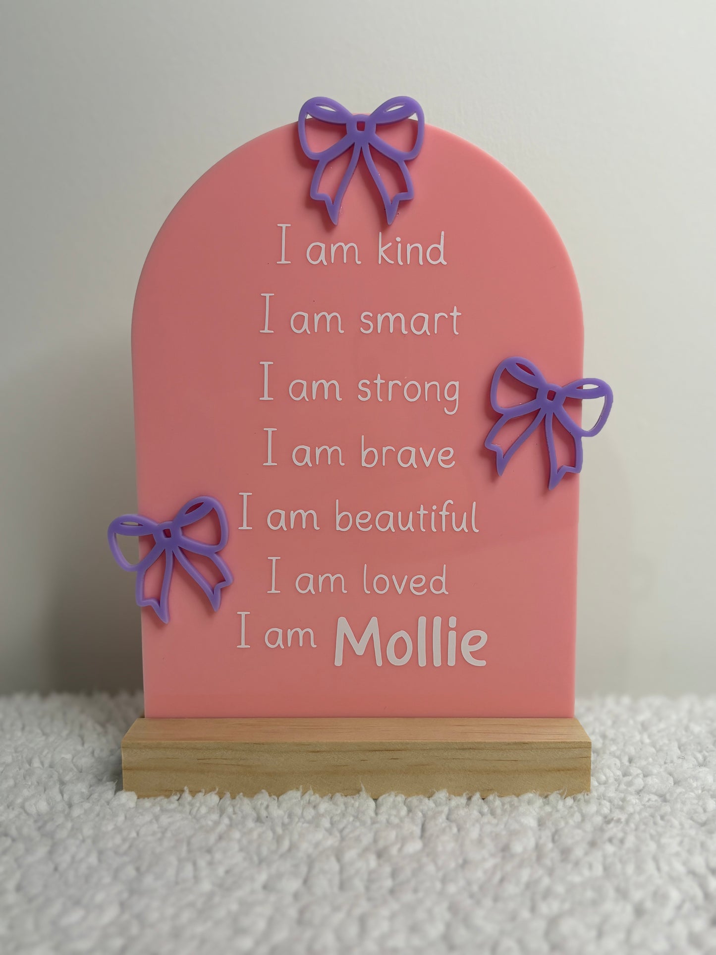 Bow Affirmations Plaque