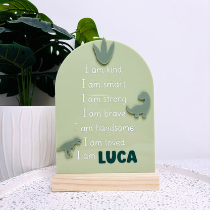 Dinosaur Affirmations Plaque
