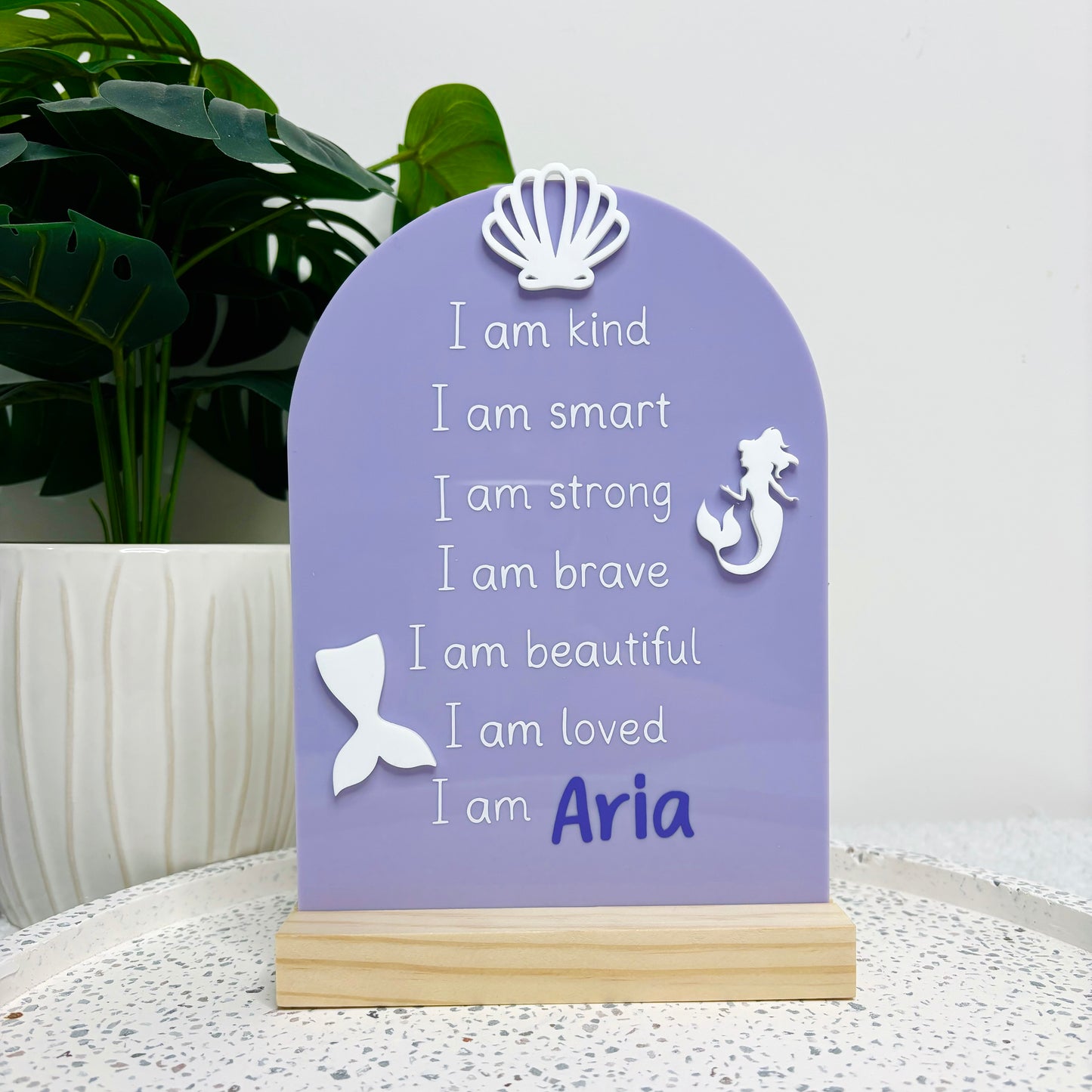 Mermaid Affirmations Plaque