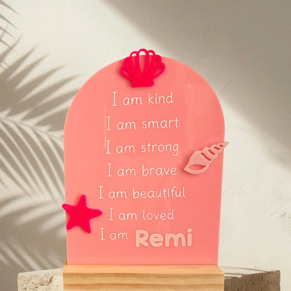 Seashell Affirmations Plaque