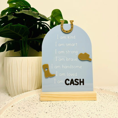 Cowboy / Cowgirl Affirmations Plaque