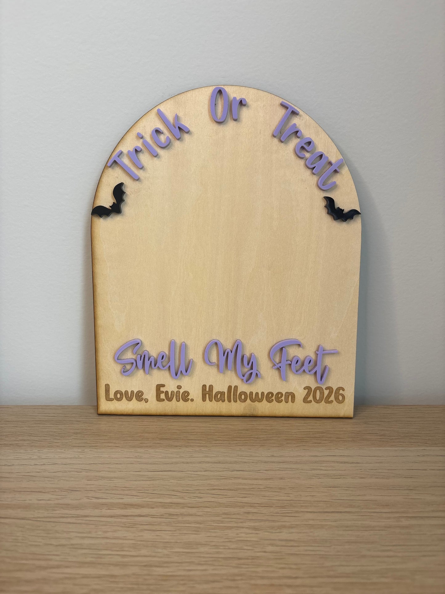 Baby Footprint Halloween Keepsake Plaque