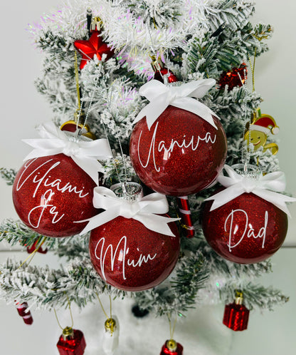 Personalised Glitter Baubles