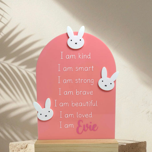 Bunny Affirmations Plaque