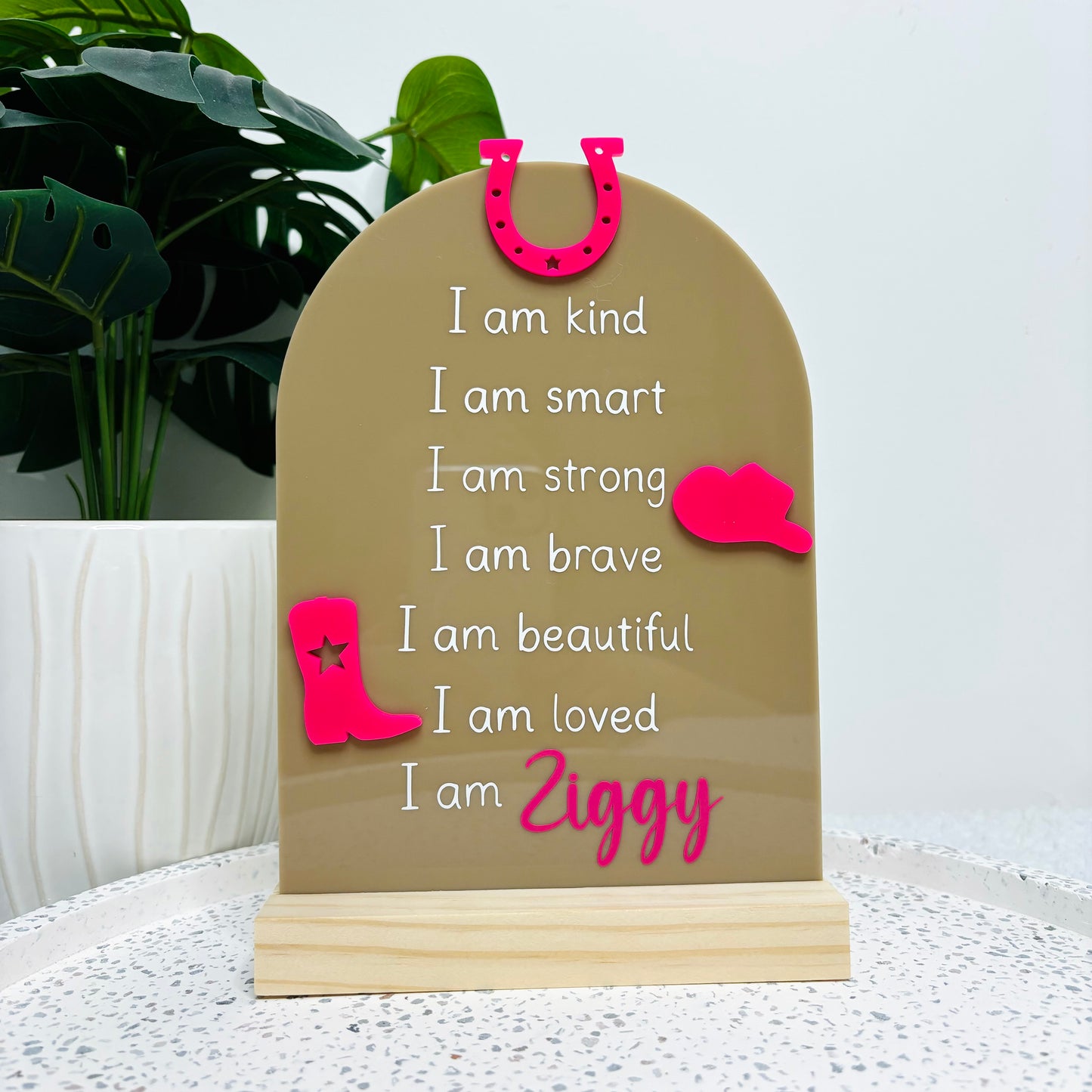 Cowboy / Cowgirl Affirmations Plaque