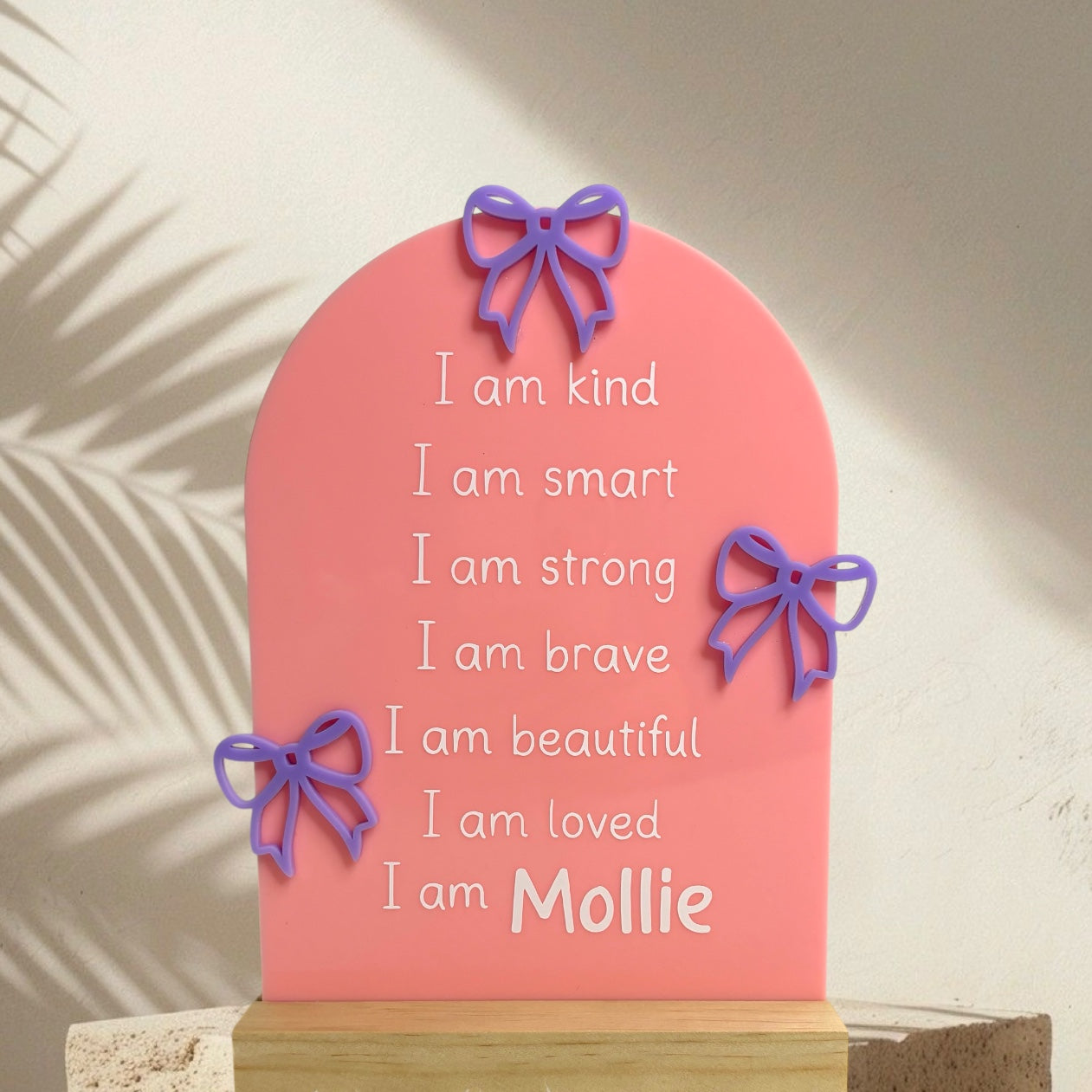 Bow Affirmations Plaque
