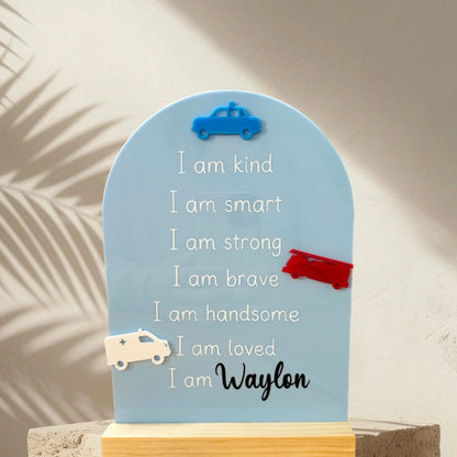 Emergency Vehicles Affirmations Plaque