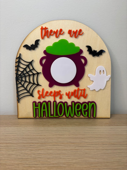 Halloween Countdown Plaque