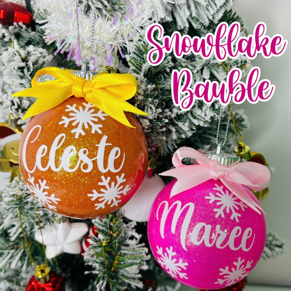 Personalised Glitter Baubles