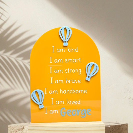 Hot Air Balloon Affirmations Plaque