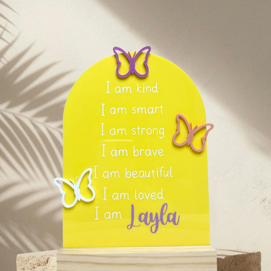 Butterfly Affirmations Plaque