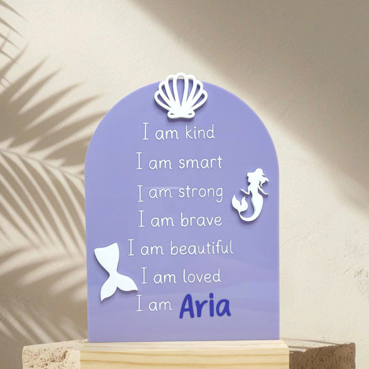 Mermaid Affirmations Plaque