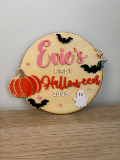 My First Halloween Plaque