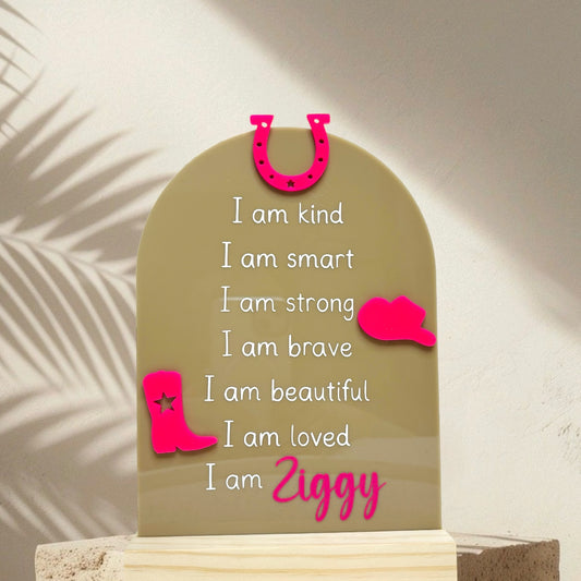 Cowboy / Cowgirl Affirmations Plaque