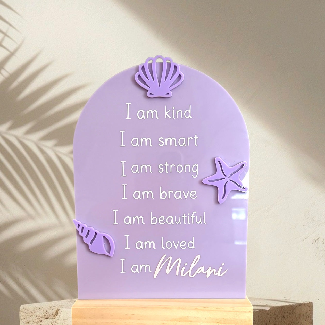 Seashell Affirmations Plaque