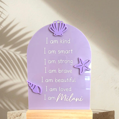 Seashell Affirmations Plaque