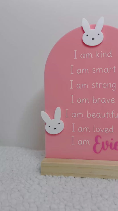 Bunny Affirmations Plaque