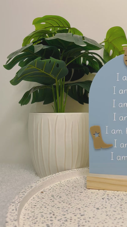 Cowboy / Cowgirl Affirmations Plaque