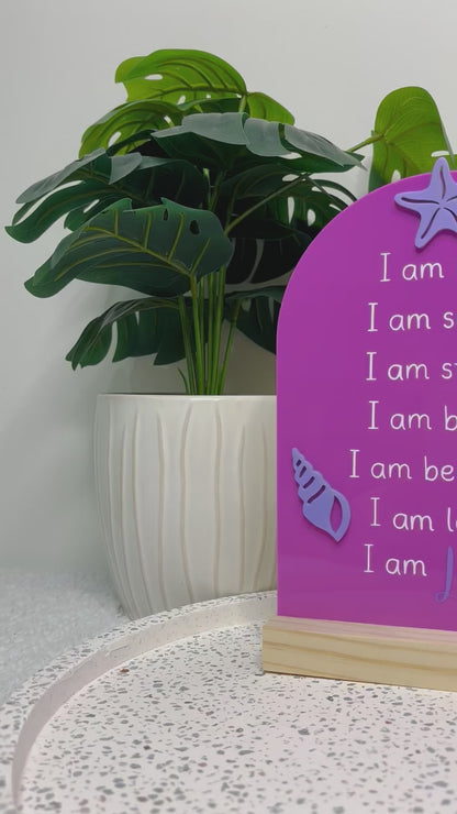 Seashell Affirmations Plaque