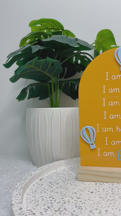 Hot Air Balloon Affirmations Plaque