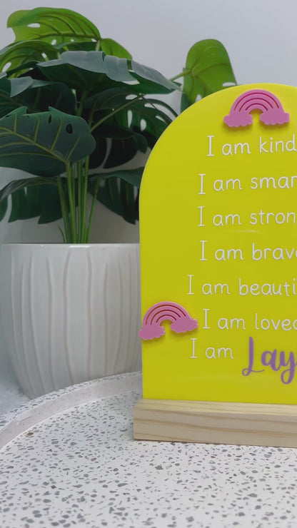 Rainbow Affirmations Plaque