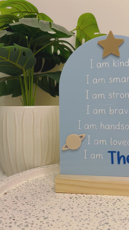 Outer Space Affirmations Plaque