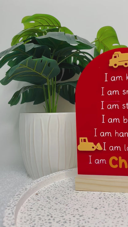 Construction Affirmations Plaque